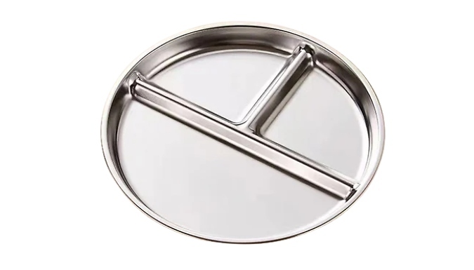 3-Pack of Stainless Steel 3-Section Plates at Discount Experts