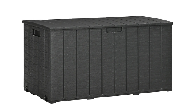 Outsunny 336L Outdoor Storage Box – Black Outsunny 336L Outdoor Storage Box – Black