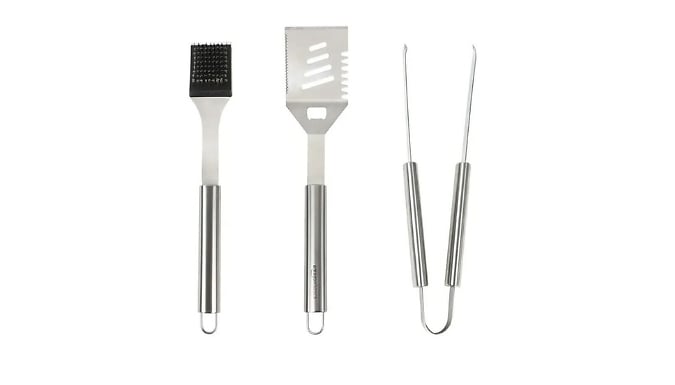 3-Piece BBQ Stainless Steel Tool Set from Discount Experts
