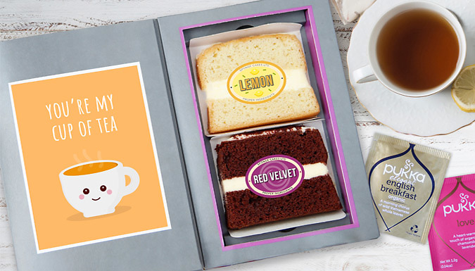 Personalised Card Including 2 Cake Slices + Free Delivery! from Discount Experts