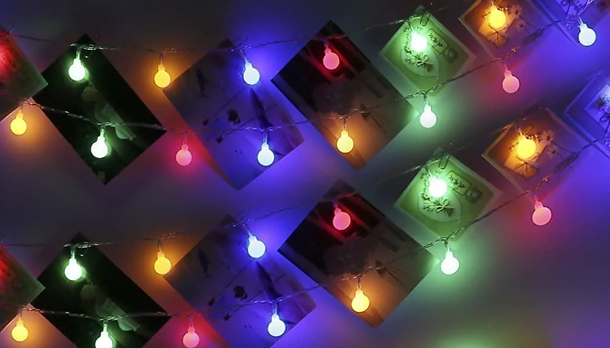Battery Powered LED Christmas String Lights - 2 Colours from Discount Experts