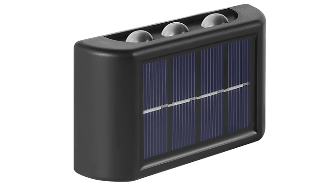 6-LED Up & Down Solar-Powered Outdoor Light - 1, 2, or 4-Pack from Discount Experts