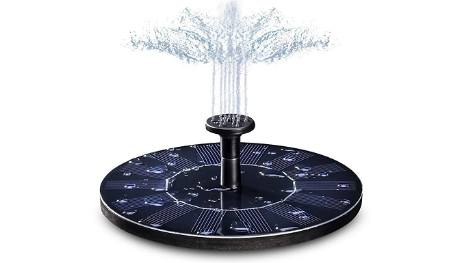 Solar Spray Fountain Water Feature - Round or Square from Discount Experts