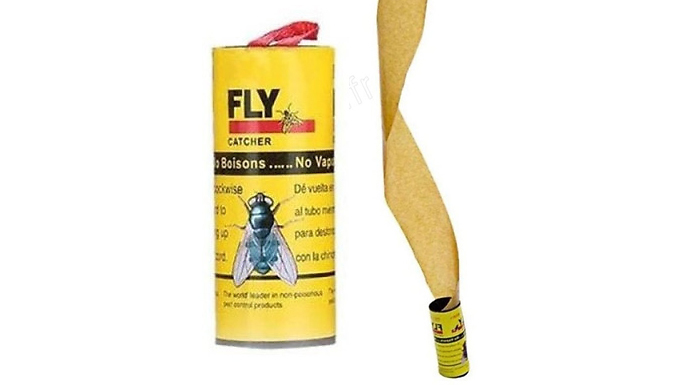 Set of 4 Sticky Fly Trapping Paper Rollers from Discount Experts