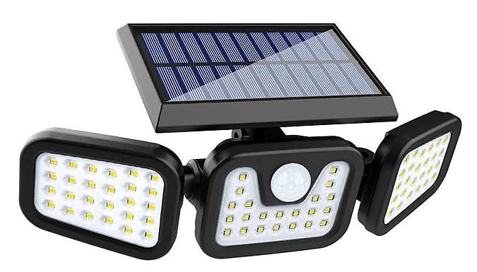 74 LED Solar Powered Motion Sense Garden Wall Light from Discount Experts