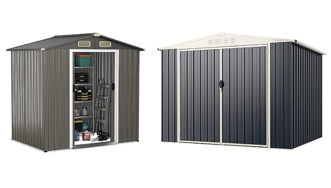 Image of COSTWAY Metal Garden Shed - 2 Sizes!