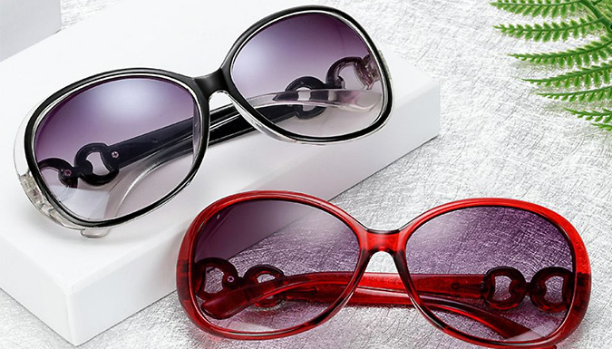 Women’s Oversized Sunglasses with Optional Case- 6 Colours Deal Price £6.99