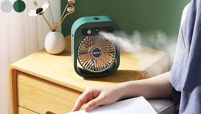 2-in-1 Humidifier Cooling Fan - 2 Colours from Discount Experts