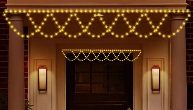 4m Christmas Wave-Shaped Solar String Lights - 2 Colours!