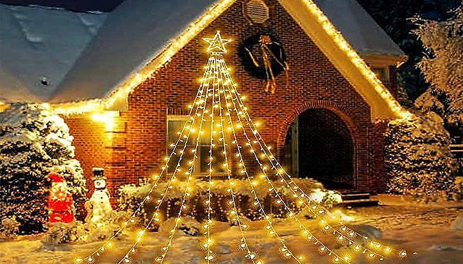 LED Waterfall Christmas Tree Lights - 3 Colours from Discount Experts