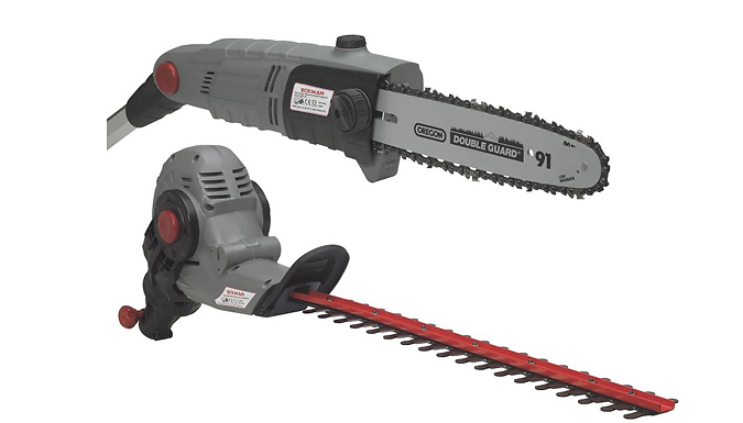 Eckman 2-in-1 Extendable Hedge Trimmer & Chainsaw at Discount Experts