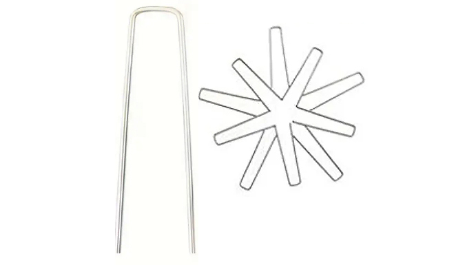 50x U-Shaped Galvanised Steel Garden Stakes at Discount Experts