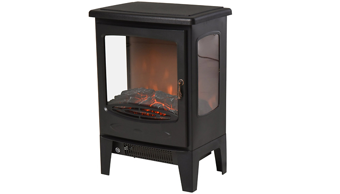 Freestanding Tempered Glass Electric Fireplace Deal Price £99.99