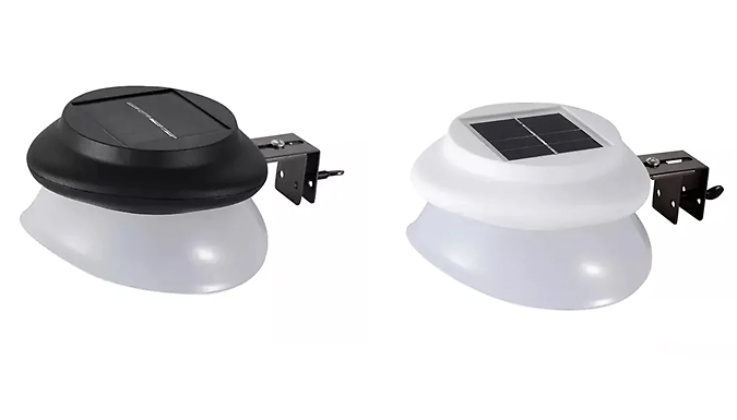 1 to 6-Pack of Solar LED Mounted Fence Lights - 4 Designs from Discount Experts