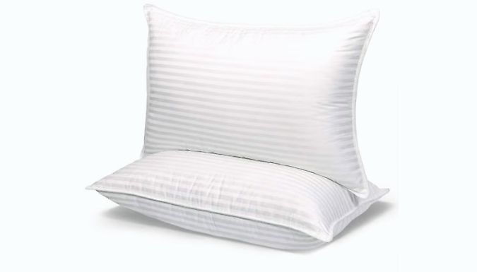4-Pack of Hotel Quality Striped Pillows from Discount Experts