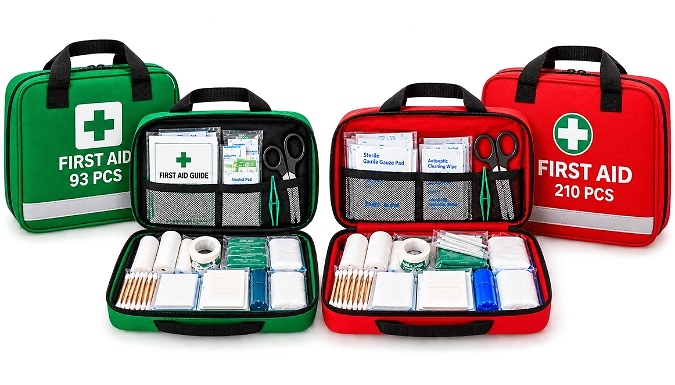 93 or 210-Piece First Aid Kit