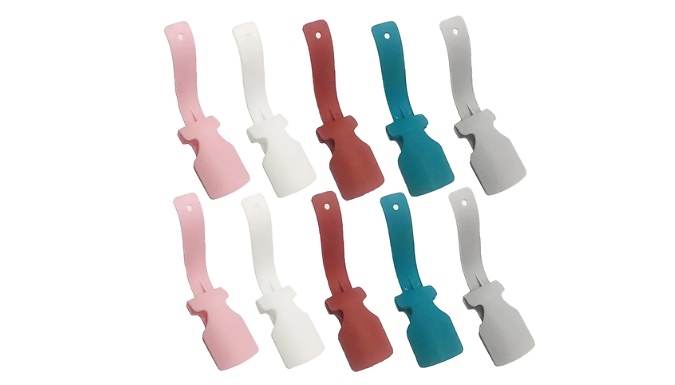 10-Pack of Assistive Shoe Horns - 5 Colours at Discount Experts
