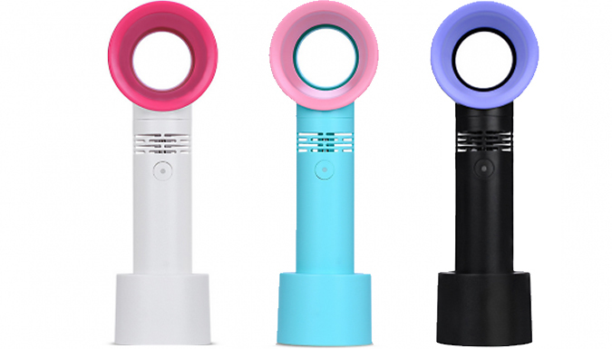 Portable USB Rechargeable Bladeless Fan - 3 Colours at Discount Experts