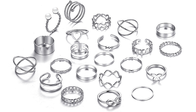 22-Piece Vintage-Style Ring Jewellery Set from Discount Experts