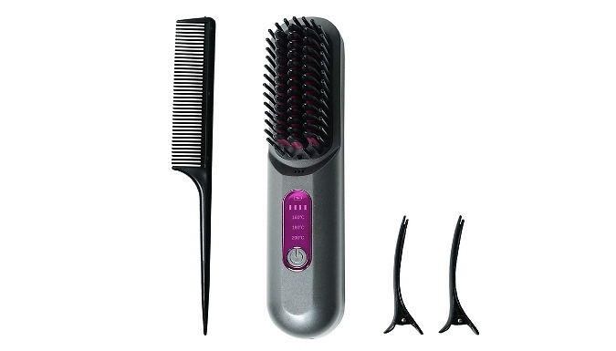 3-Heat Hair Straightening Brush at Discount Experts