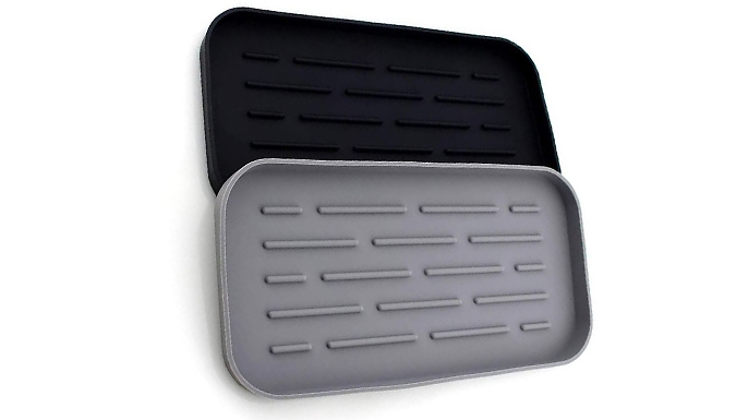 1 or 2 Kitchen Sink Organiser Silicone Trays - 2 Colours at Discount Experts