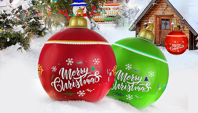 Inflatable Christmas LED Bauble Lights - 2 Colours at Discount Experts