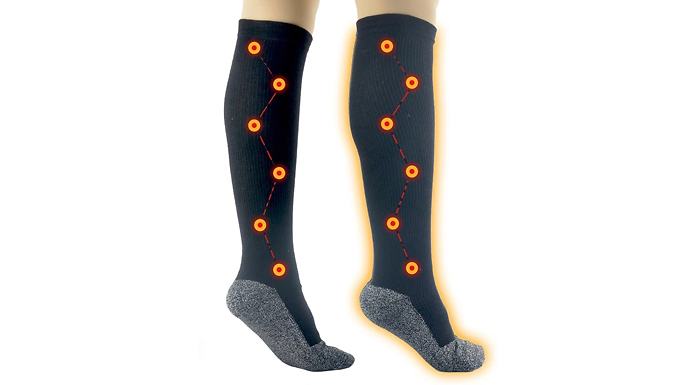 Self-Heating Thermostatic Knee High Socks – 1 or 3 Pairs! Deal Price £6.99
