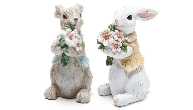 Easter Bunny Decorative Ornament - 2 Colours at Discount Experts
