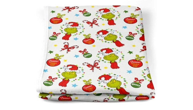 The Grinch Fleece Throw Blanket from Discount Experts