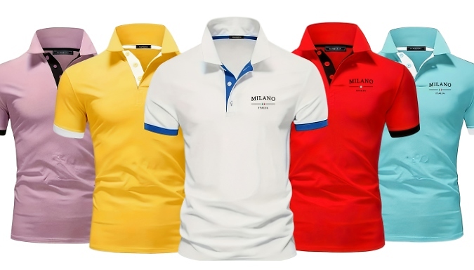 Men's Summer Polo Shirt - 7 Colours & Sizes at Discount Experts