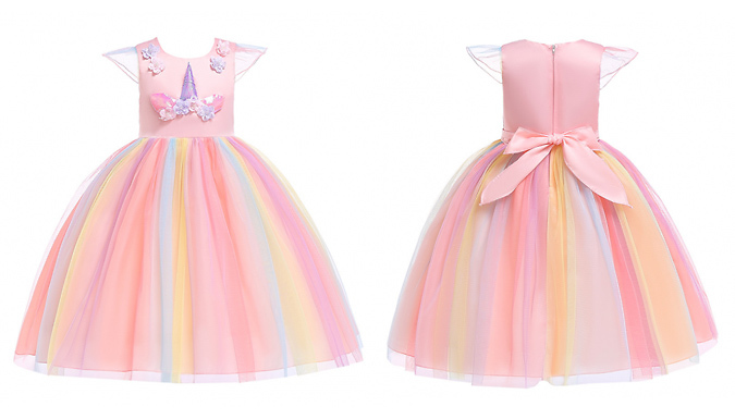 Kids' Unicorn Princess Dress - 3 colours & 5 Sizes at Discount Experts