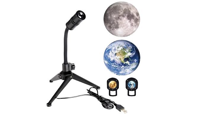 2-in-1 Moon & Earth Projection Lamp at Discount Experts