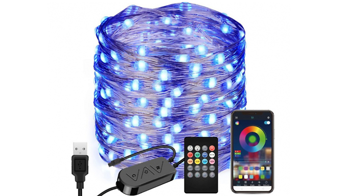 LED Christmas Tree Decoration Remote Control String Lights from Discount Experts