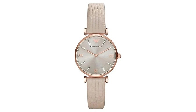 Image of Watch Time Emporio Armani Ladies Gianni T-Bar Watch