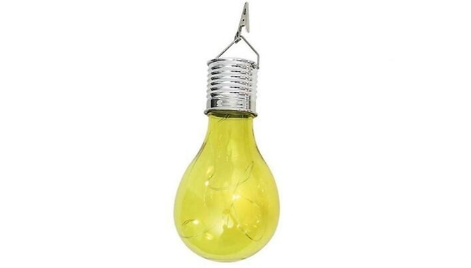 4 or 6 Solar Hanging Bulb Lights - 5 Colours from Discount Experts