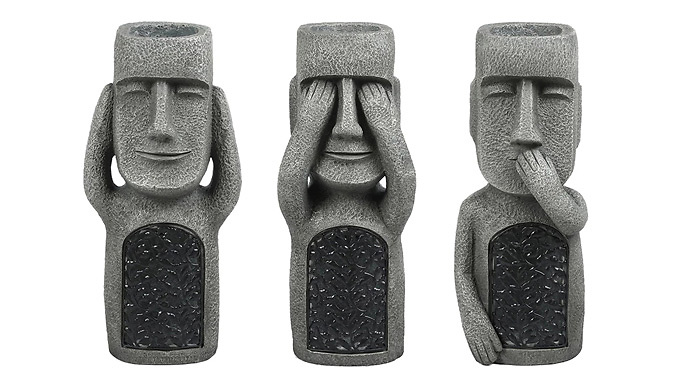 'Easter Island' Light Up Flower Pots - 3 Styles at Discount Experts