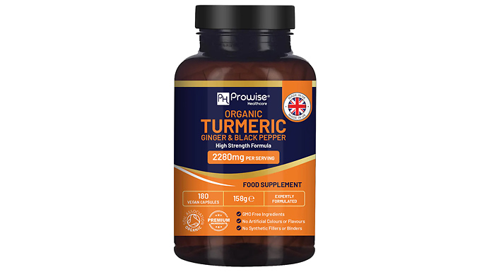 2280mg Organic Turmeric with Black Pepper & Ginger at Discount Experts