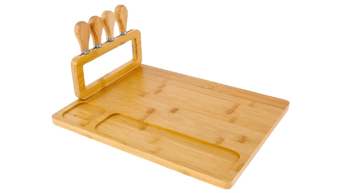 6-Piece Cheese Board and Knife Set from Discount Experts