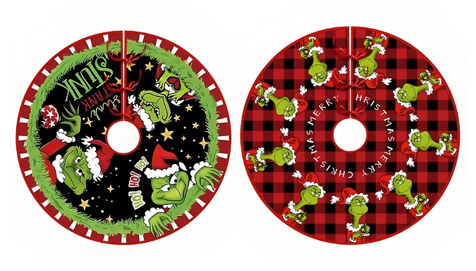 Grinch Christmas Tree Skirt - 2 Designs at Discount Experts