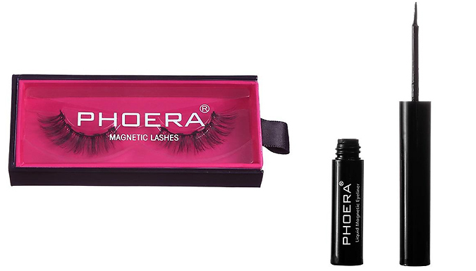 Phoera Magnetic Eyeliner With Magnetic Eyelashes – 3 Options Deal Price £6.99