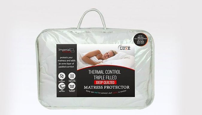 Thermal Control Mattress Protector in 4 Sizes - Energy Saving. from Discount Experts