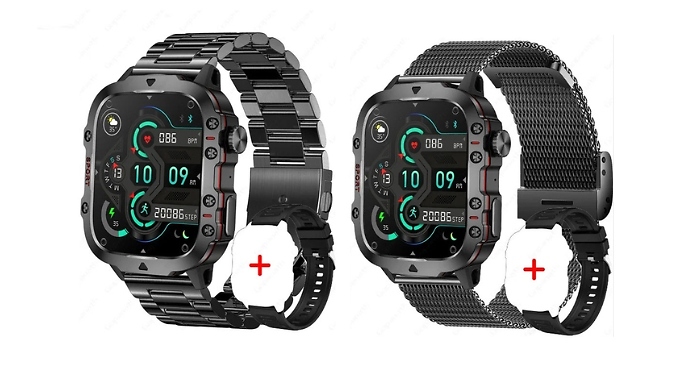 Outdoor Sports Smartwatch with Dual Straps - 2 Styles. at Discount Experts