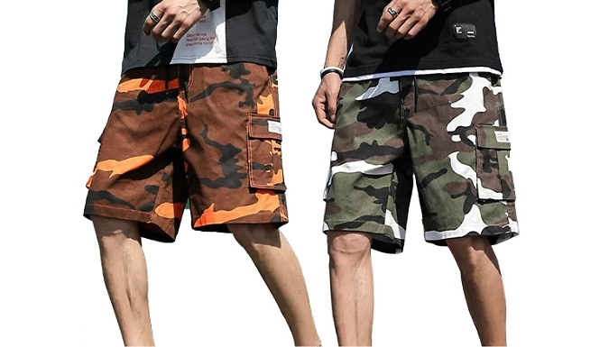 Men's Casual Camouflage Shorts - 5 Colours, 5 Sizes at Discount Experts
