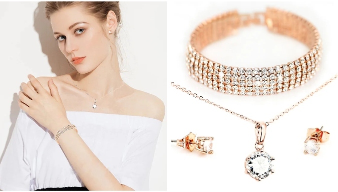 Polaris 3-Piece Jewellery Set - 3 Options, Optional Gift Box at Discount Experts