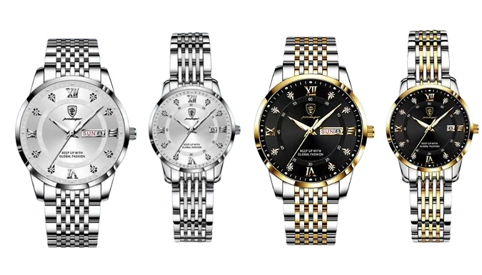 His & Hers Poedagar Quartz Watches - 6 Designs at Discount Experts