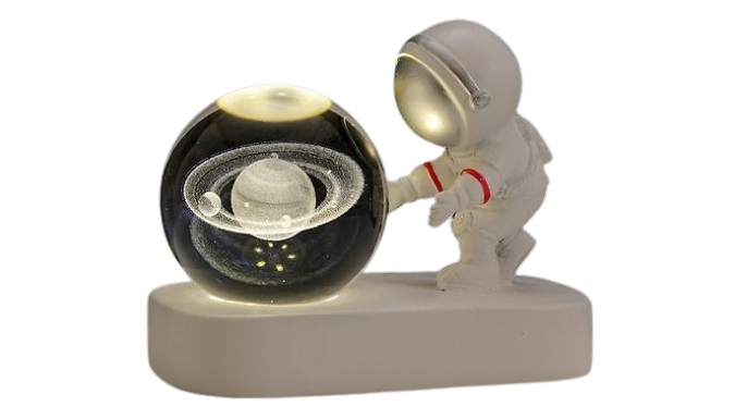 Crystal Ball Astronaut Bedside Night Light - 6 Designs from Discount Experts