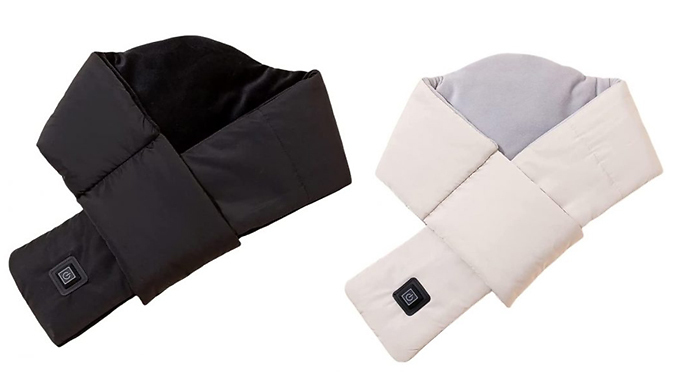 Electric Soft Heated Cushion Scarf - 9 Colours & 2 Options at Discount Experts