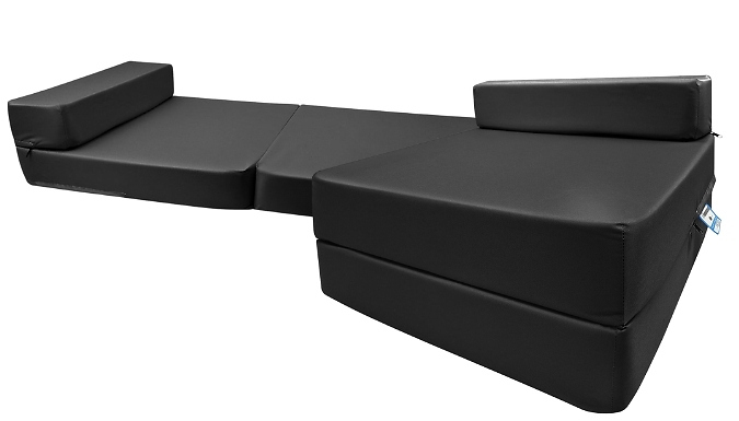 Foldout Single Sofa Z Bed with Foam Mattress - 11 Colours. at Discount Experts