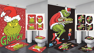 3/4-Piece Grinch Inspired Bathroom Decoration Set - 5 Designs