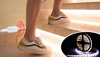 USB Motion Sensor Night Light Strip - 6 Sizes & 2 Colours